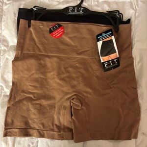 F.I.T. Shapewear Shorts in Tan and Black